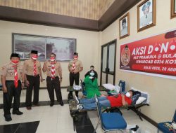Peringati Hari Pramuka Ke-60, Kwarcab 0314 Kota Payakumbuh Gelar Aksi Donor Darah 