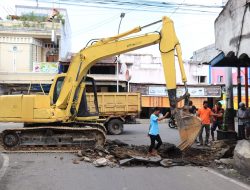 Jalan A Yani Di Pasar Payakumbuh Dipercantik Dengan Drainase Baru Dan Pedestrian Area