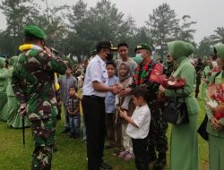 Sambut Kepulangan Prajurit Batalyon 131/BRS, Erwin Yunaz : Selamat Kembali Dari Misi Mulia TNI Kebanggaan Bangsa