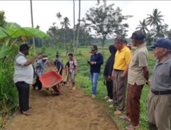 Buka Jalan Usaha Tani Gunung Gunung, Wali Nagari Ajak Warga Gotong Royong
