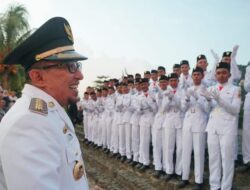 Upacara Penurunan Bendera, Bupati Sampaikan Apresiasi Kepada Seluruh Panitia HUT RI