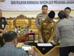 Menuju WBK dan WBBM, Bupati Hadiri Deklarasi Pencanangan Pembangunan Zona Integritas Polres 50 Kota