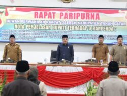 DPRD Tanah Datar Dengarkan Penyampaikan 3 Ranperda Bupati Tanah Datar