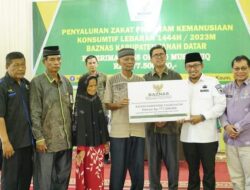 Jelang Idul Fitri 1444 H, Sebanyak 1.555 Mustahiq Di Tanah Datar Terima Zakat Konsumtif Lebaran