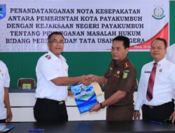 Kota Payakumbuh Tanda Tangani Nota Kesepakatan Hukum Dengan Kejari Kota Payakumbuh