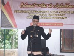 Bupati Hadiri Pengukuhan Pengurus KAN Dan Bundo Kanduang Nagari Labuah Gunuang