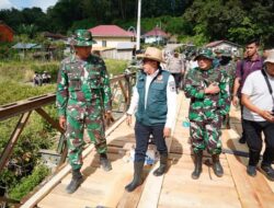 Bupati Eka Putra Kunjungi Pembangunan Jembatan Bailley, Nagari Koto Laweh Menuju Nagari Singgalang Akan Kembali Terbuka