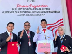 Pemerintah Kota Payakumbuh menerima duplikat Bendera Pusaka dari Badan Pembina Ideologi Pancasila (BPIP) Republik Indonesia