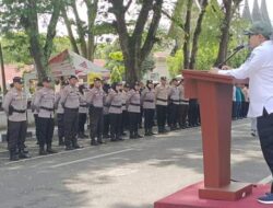 Polres Tanah Datar Gelar Peragaan Sispam Kota, Bupati Eka Putra Sampaikan Apresiasi