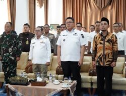 Bupati dan Wabup Saksikan Presiden Launching Logo HUT RI Secara Daring
