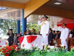 Upacara Peringatan HUT Kemerdekaan RI ke 80, Bupati Eka Putra Bertindak Sebagai Inspektur Upacara