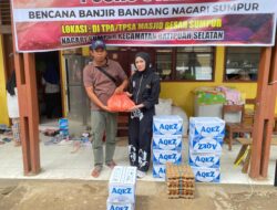 Tinjau Lokasi Bencana Malalo, Diva Aurel Serahkan Bantuan