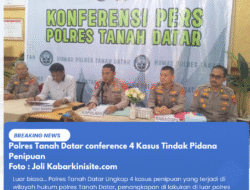 Polres Tanah Datar Tuntaskan 4 Kasus Penggelapan Dan Penipuan