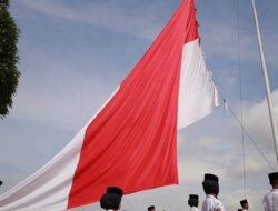 Sambut HUT RI ke 81, Bendera Raksasa Kembali Berkibar di Puncak Gunuang Kasumbo